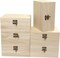 6 Pack Unfinished Wood Box Rectangle Crafts Wooden Box for Painting DIY Project (outer: 5 x 6.7 x 3.1 In)